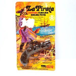 Vintage Edge Mark Toy Cap Gun La Pirata Flintlock Pistol 19-792 New Old Stock